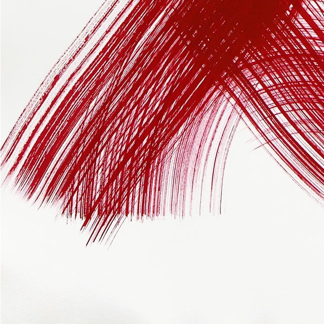 2020s The Red Cloth 153 - Original Expressionist Ink Painting on French Linen Paper by Bettina Mauel For Sale - Image 5 of 6
