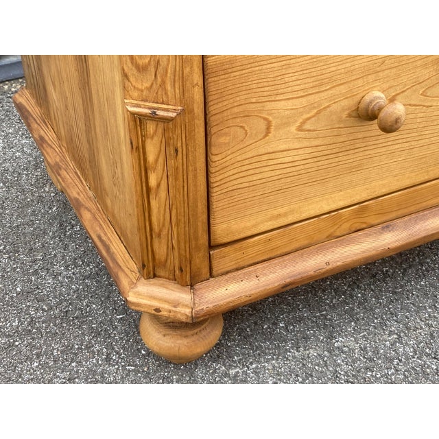 Wood 1910s Pine Chest of Four Drawers, France For Sale - Image 7 of 12