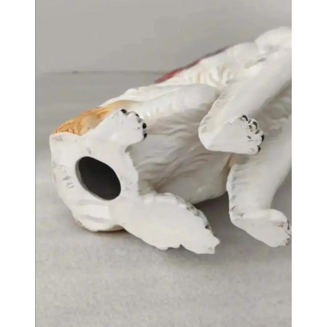 Life Size Glazed Porcelain Borzoi Dog Statue Made in Italy, Circa 1960 For Sale - Image 12 of 12