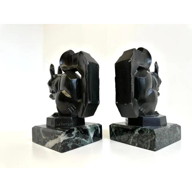 Vintage French Art Deco Squirrel Bookends by Max Le Verrier, 1930, Set of 2 For Sale - Image 12 of 13