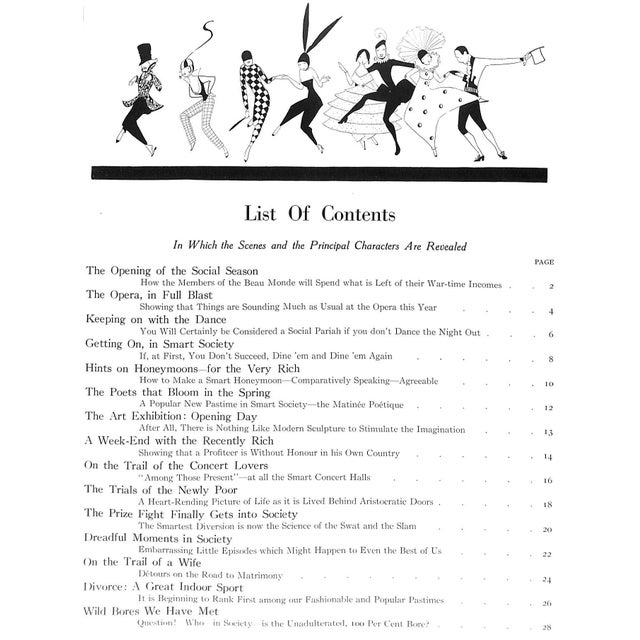 1920s "High Society: Hints on How to Attain, Relish - and Survive It" 1920 Parker, Dorothy, Chappell, Crowninshield, Frank For Sale - Image 5 of 12