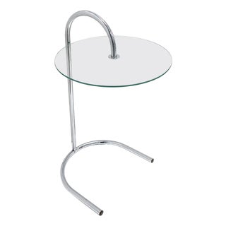 Chrome and Glass Side Drinks Table Tord Björklund, Circa 1970s 1980s For Sale