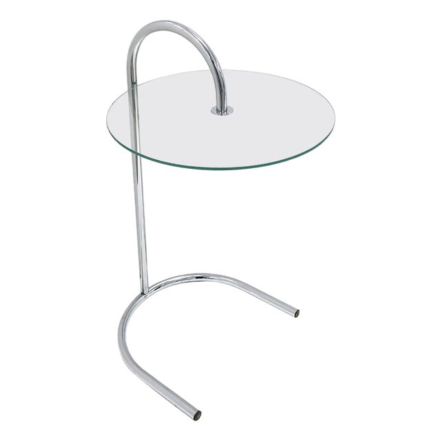 Chrome and Glass Side Drinks Table Tord Björklund, Circa 1970s 1980s For Sale
