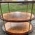 Late 20th Century 3 Tier Oval End Table/Bar Cart on Casters in Burl Wood and Brass Fixtures For Sale - Image 10 of 10