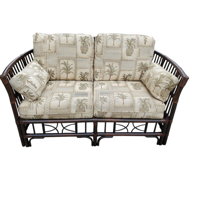 Tropical Style Bamboo Loveseat Chairish