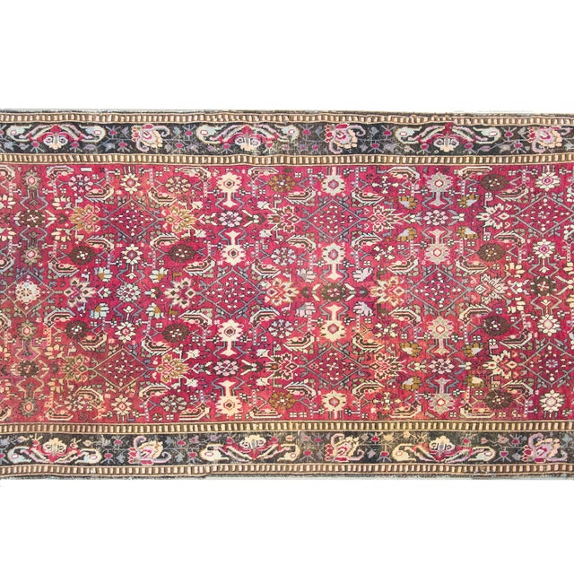 Raspberry Red Early 20th Century Caucasian Karabagh Rug For Sale - Image 8 of 15