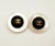 Contemporary Chanel Vintage Gold Plated CC Black Quilt Mother of Pearl XL Clip on Earrings, A Pair For Sale - Image 3 of 5