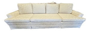 1960s Grand Scale Formal Sofa Hollywood Regency Damask Fabric