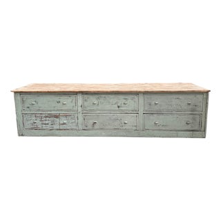 Early 20th Century Distressed Workshop Cabinet For Sale