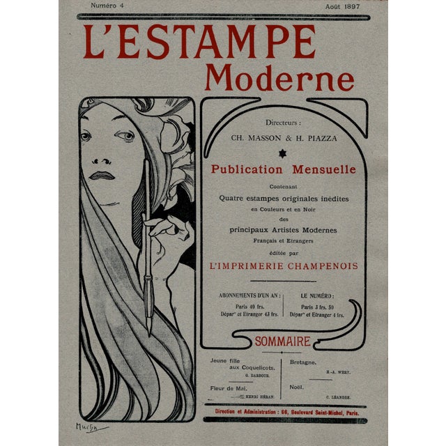 Charles Lucien Léandre, Noel, 1897, Lithograph on Paper For Sale - Image 8 of 10