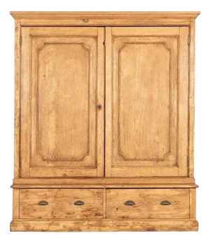 Large 19th Century English Pine Housekeepers Cupboard, 1870s
