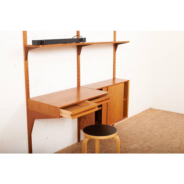 Cado Royal System 1 Holmen Wall Shelf in Teak with Sliding Doors by Poul Cadovius for Cado, 1948 For Sale - Image 4 of 12