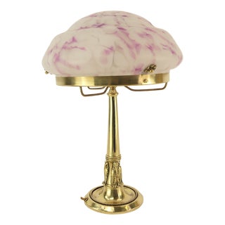 Art Nouveau Brass Table Lamp, 1930s For Sale