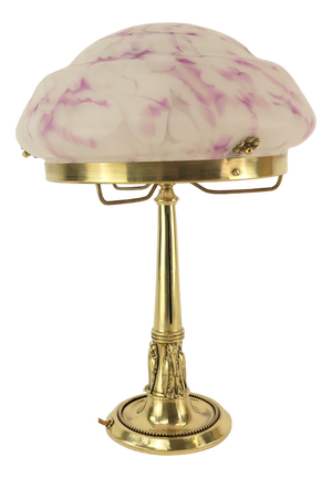 Art Nouveau Brass Table Lamp, 1930s