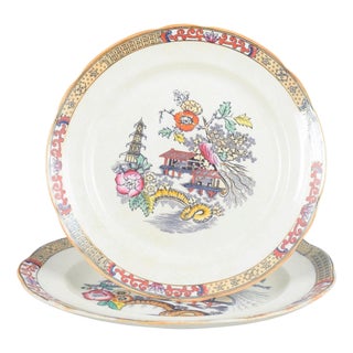 Large Round Japan Series Serving Dishes from Rörstrand, Sweden, Set of 2 For Sale