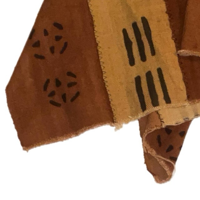 Abstract Bogolan Mali Mud Cloth - Handmade African Textile From West Africa For Sale - Image 3 of 8