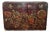 Vintage Chinese Cultural Revolution Relief Lacquer Trunk Box Raised Pomegranate For Sale