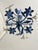 French Blue and White Tole Floral Cage 4-Light Chandelier, 1970s For Sale - Image 11 of 15
