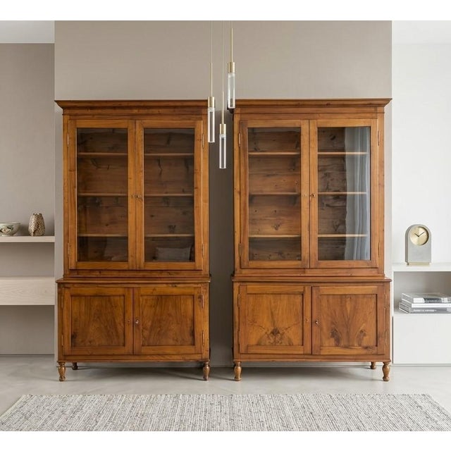 Walnut Bookcases, 1840s, Set of 2 For Sale - Image 13 of 14