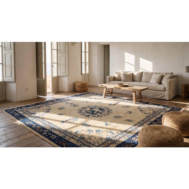 Early 20th Century Chinese Peking Carpet For Sale - Image 9 of 11
