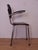 Chrome and Black Leathette Office Chair, 1950s For Sale - Image 6 of 8