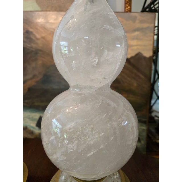 1990s Post Mid Century Modern Pair Rock Crystal Lamps - a Pair For Sale In Boston - Image 6 of 9