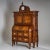 Neoclassical Cylinder Secretaire Desk with Clock, 1780, in Very Good conditions. Designed before 1890