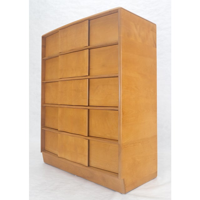 Mid 20th Century Solid Birch Blond Haywood- Wakefield 5 Drawers Chest of Drawers Dresser MINT! For Sale - Image 5 of 14