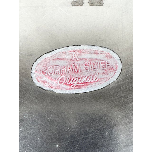 Silver Vintage Floral Design Silver Plated Serving Tray For Sale - Image 8 of 8