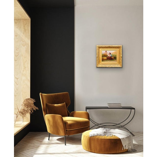 Charles Landelle, I Ask You for a Caress and You Tickle Me, 1860s, Oil Painting, Framed For Sale - Image 12 of 18