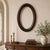 Wood 1930 Oval Wood Picture Frame Surround 24" Faux Tortoise Shell, Old World Portrait Display For Sale - Image 7 of 13