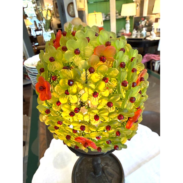 Late 19th Century Art Nouveau German Crystal & Bronze Topiary Lamp For Sale - Image 15 of 15