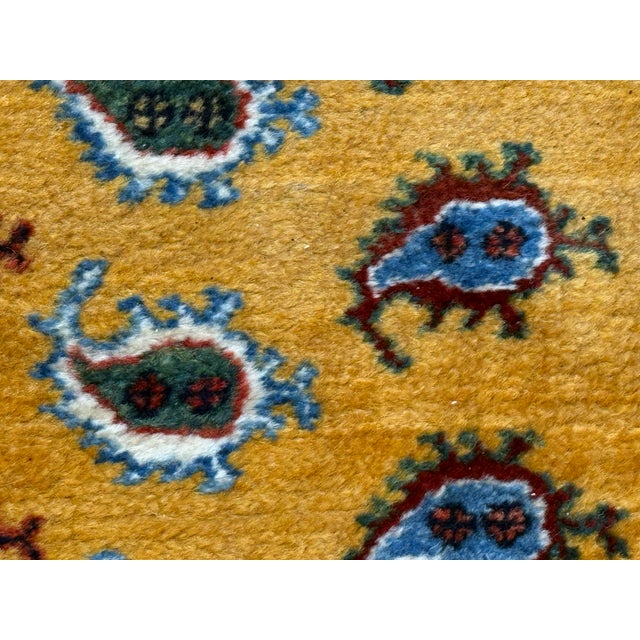 2ft 9in × 6ft 9in Handknotted Wool Runner, Vintage For Sale - Image 9 of 12