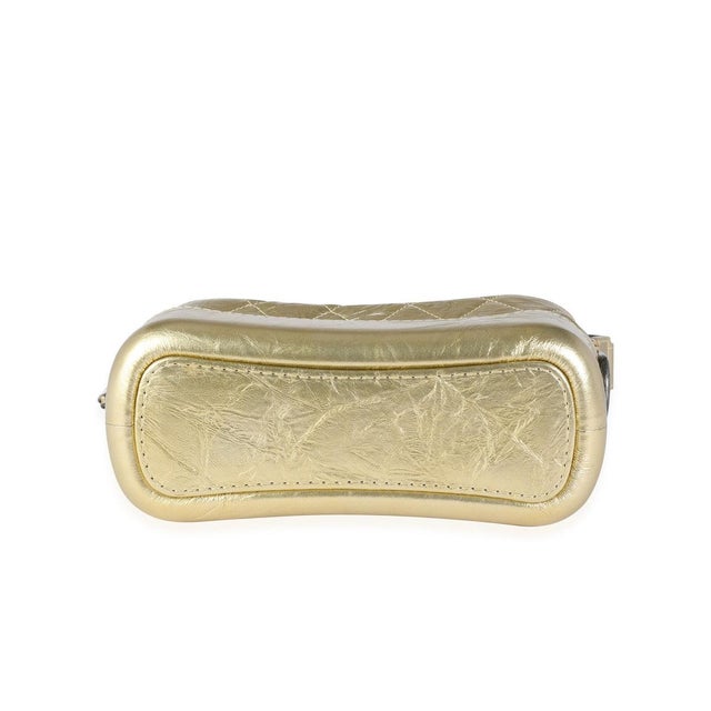 2010s Gold Quilted Calfskin Small Gabrielle Hobo For Sale - Image 5 of 8