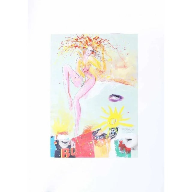 1990s Cirque du Soleil n.34 - Original Mixed Media on Paper by Sergio Barletta - 1995 1995 For Sale - Image 5 of 5
