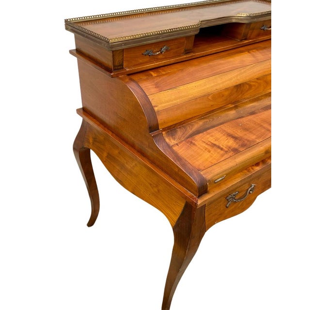 Louis XV Style Cylinder Secretary with Drawers, 1890s For Sale - Image 11 of 13