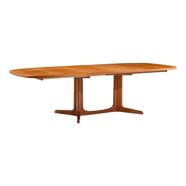 Gudme Møbelfabrik Mid Century Teak Expanding Dining Table With 2 Leaves For Sale