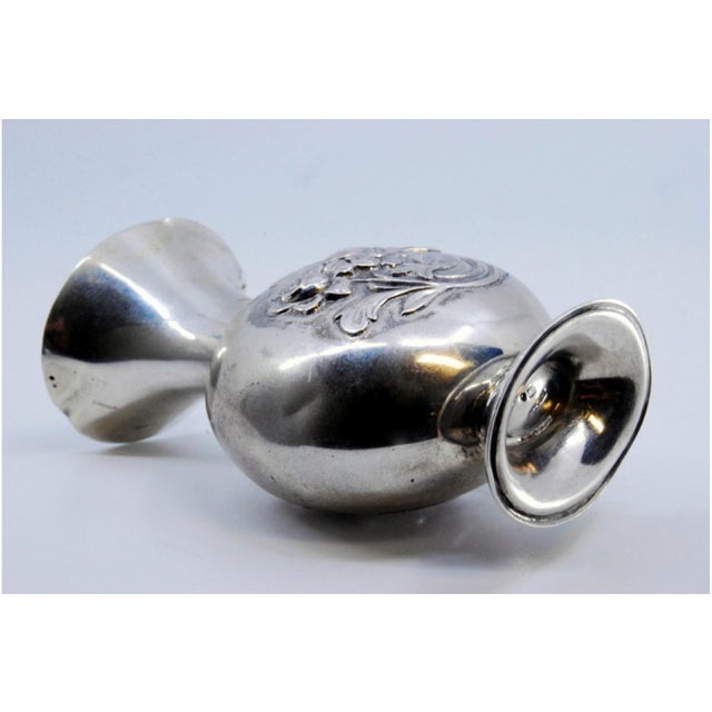 Art Nouveau Style Silver Jug with Floral Motifs and Oval Base, in Good conditions. Designed 1920 to 1949