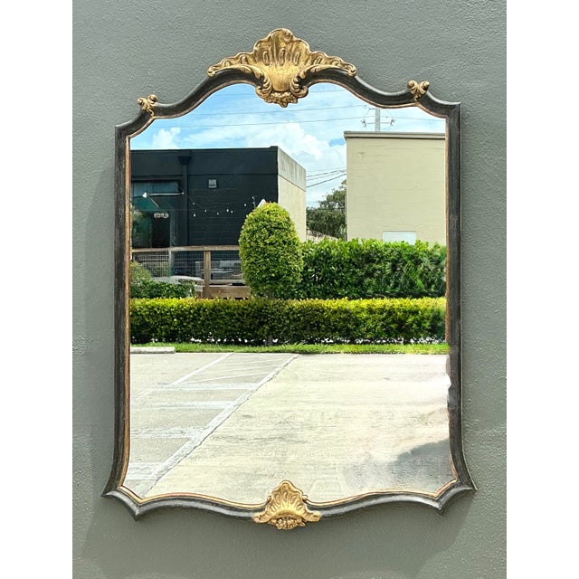 Vintage Ornate Carved Wood Mirror For Sale - Image 10 of 12