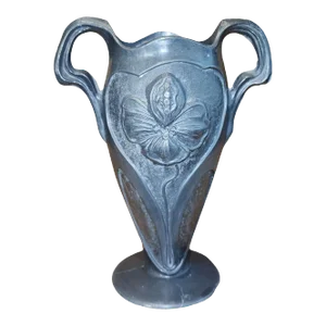 Antique Art Nouveau Pewter Vase