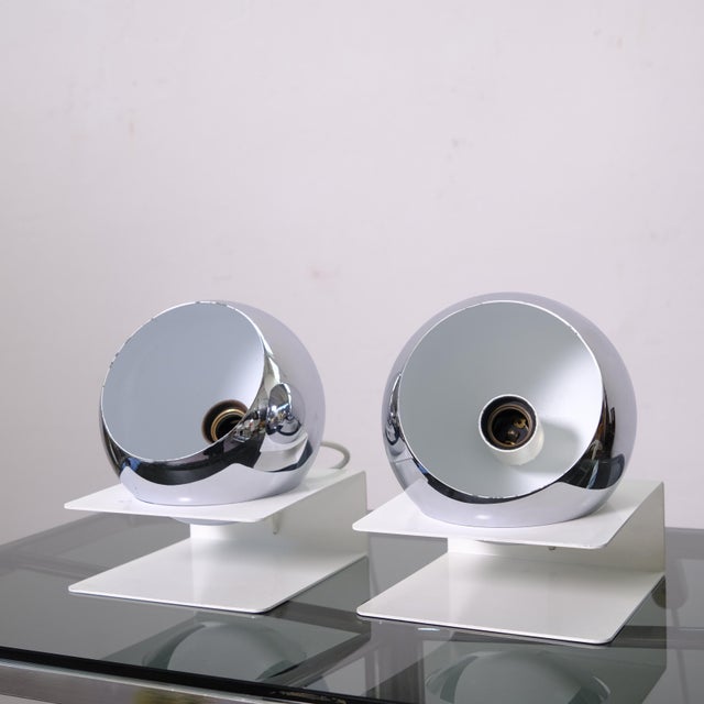 Vintage Italian Table Lamps in Metal, 1960s, Set of 2 For Sale - Image 17 of 18