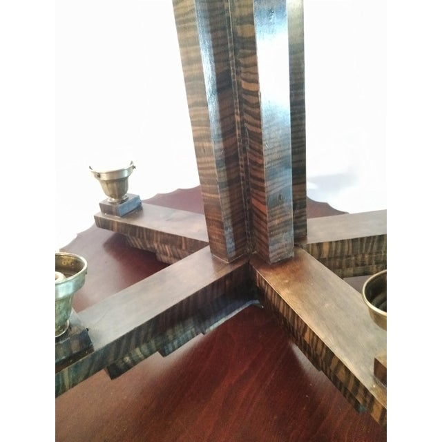 Vintage Art Deco Skyscraper Shaped Lamp in Wood and Opal Glass, 1920s For Sale - Image 16 of 18