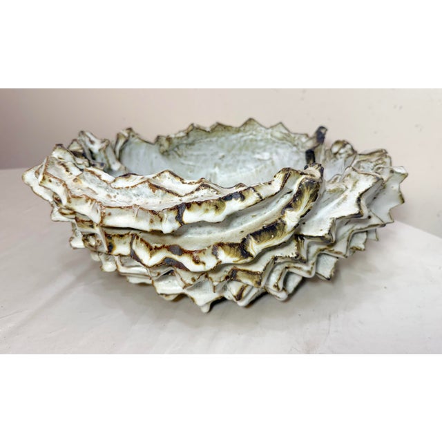 Up for sale is a large contemporary Koike Shoko Japanese brutalist pottery bowl. Made in Japan, this original piece...