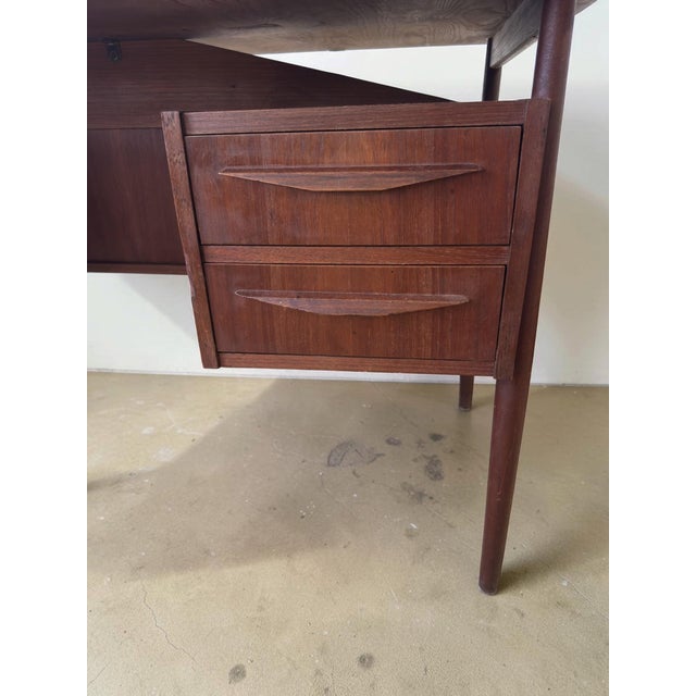 Mid-Century Modern Danish Teak Desk by Gunnar Nielsen Tibergaard, 1960s For Sale - Image 3 of 15