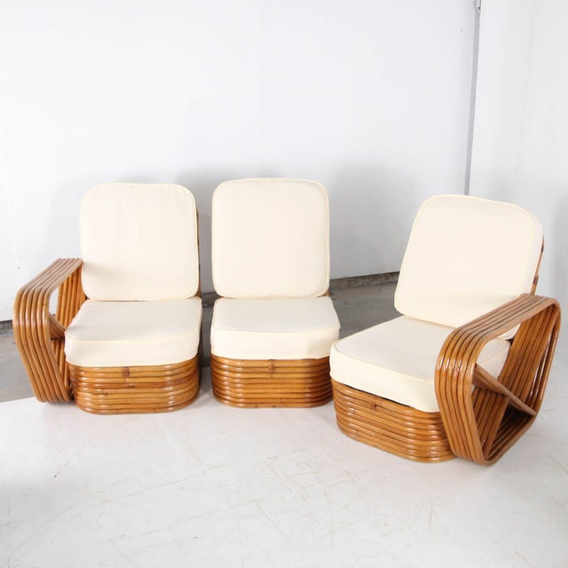 Rattan Living Room by Paul Frankl, 1970s, Set of 4 For Sale - Image 11 of 18