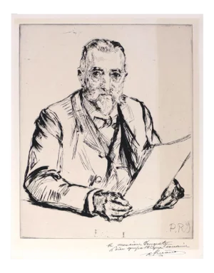 Portrait d'un Homme - Etching and Drypoint by C.P. Renouard - Early 1900 Early 20th Century