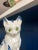 White Vintage Hand-Painted Delft Ceramic Cat Figurine For Sale - Image 8 of 9