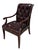 Traditional Regency Style English Tufted Leather Mahogany Arm Chair - 1 of 2 For Sale - Image 3 of 5