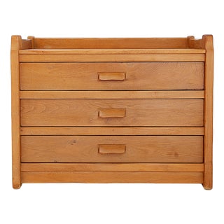 Brutalist Oak Chest of Drawers from De Puydt, Belgium, 1980s For Sale