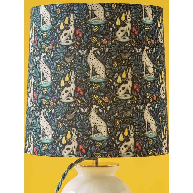 White Royal Delft White Vintage Table Lamp, Liberty London Lampshade For Sale - Image 8 of 10